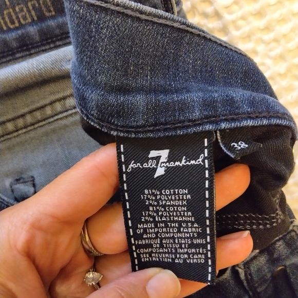 7 For All Mankind Men's Dark Wash Standard Jeans Size 38 Contemporary Denim - Picture 9 of 10